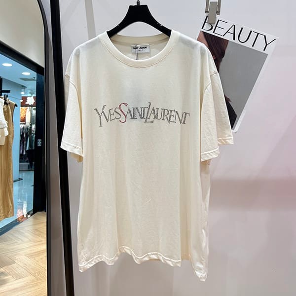 送料込サンローラン レプリカ シグネチャーロゴ Ｔシャツ 2色 Sap93811
